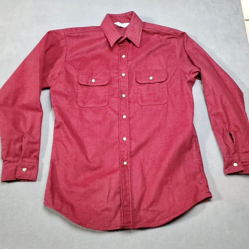 Five Brother Shirt Mens Large Red Flannel Vintage Union Made In USA